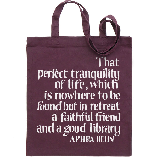 Aphra Behn Library Bag - pack of 4 - NEW COLOURS!