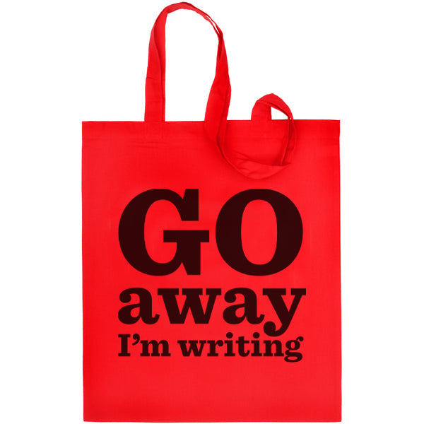 Go Away I'm Writing Bag, single colour pack of 3 - Red, Orange, Yellow, Green, Blue, Pink, Purple