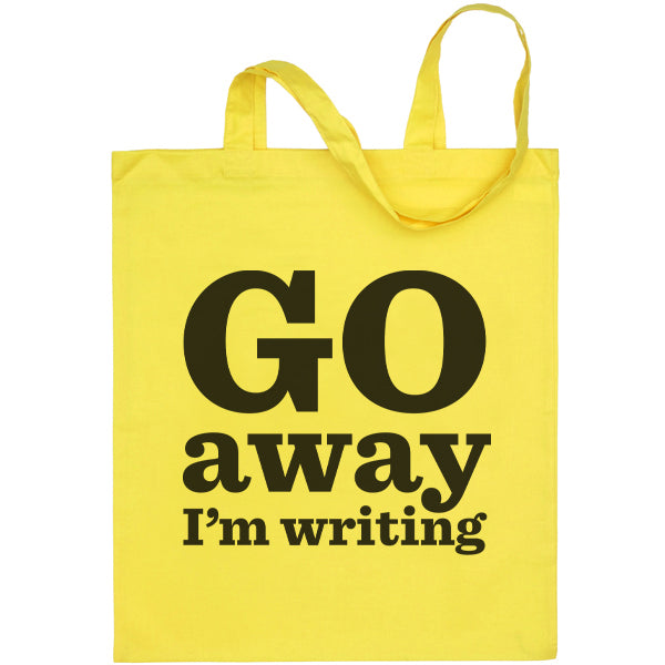 Go Away I'm Writing Bag, single colour pack of 3 - Red, Orange, Yellow, Green, Blue, Pink, Purple