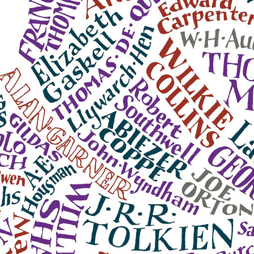 Literary Map of Britain - pack of 6
