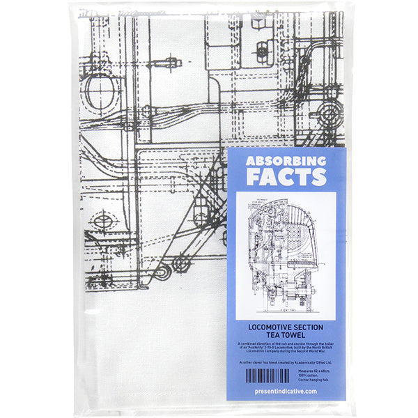 Locomotive Section Tea Towel - 6 pack (available in three colours)