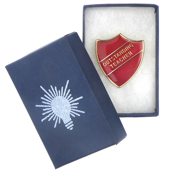 Outstanding Teacher Enamel Pin - gift boxed
