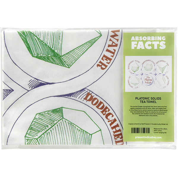Platonic Solids Tea Towel - 6 pack