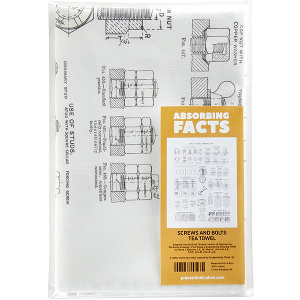 Screws and Bolts Tea Towel - 6 pack