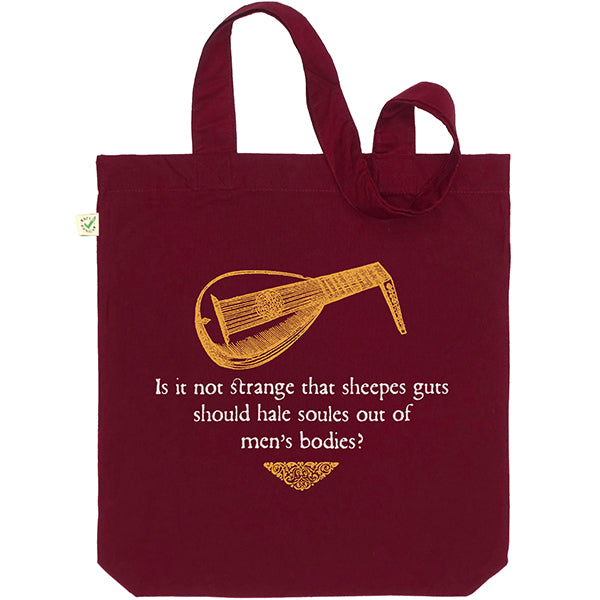 Shakespeare Music tote bag - maroon