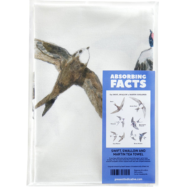 The Swift, Swallow & Martin Explainer Tea Towel - 6 pack