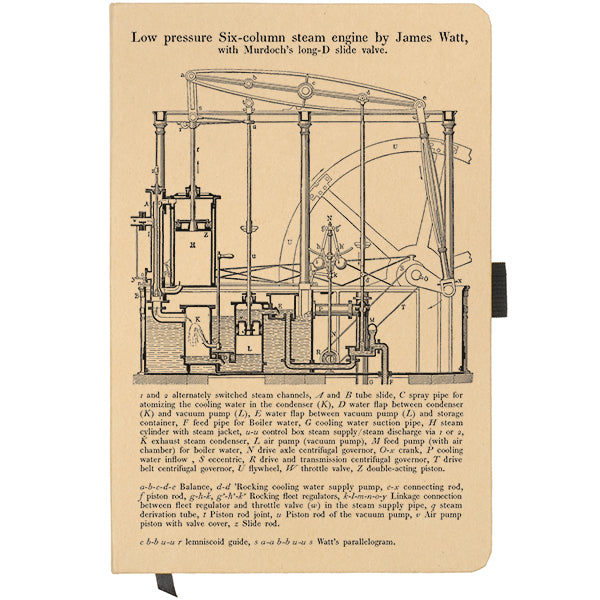 Watt Steam Engine Notebook - buff