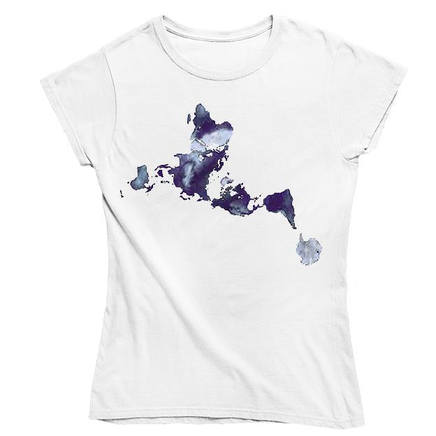 Dymaxion Ink Splash Women's Fitted T-shirt