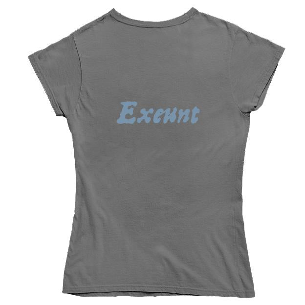 Enter...Exeunt First Folio Women's Fitted T-shirt - Grey