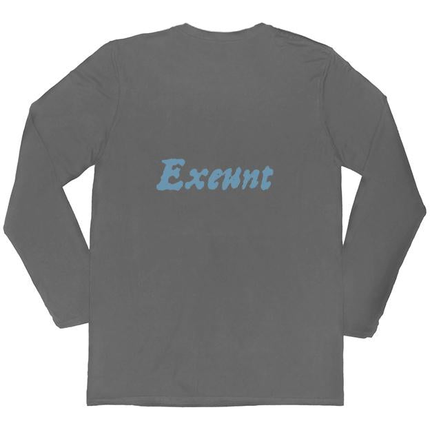 Enter...Exeunt First Folio Long-Sleeved Unisex T-shirt - Grey