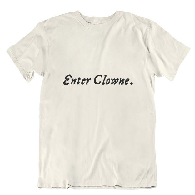 Enter Clowne First Folio Unisex T-shirt - Parchment