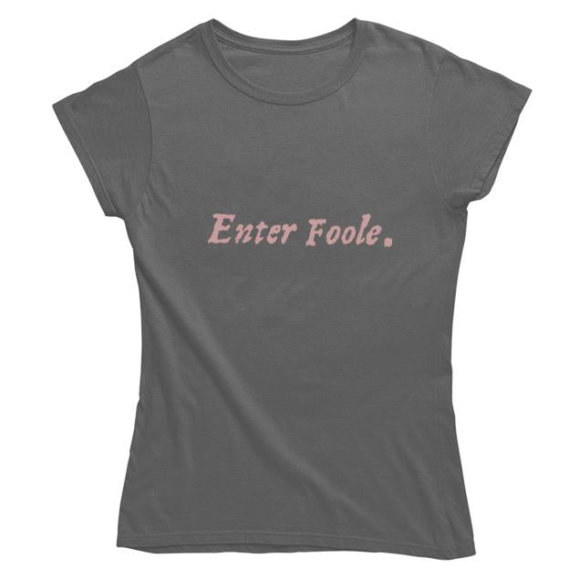 Enter Foole First Folio Women's Fitted T-shirt - Grey
