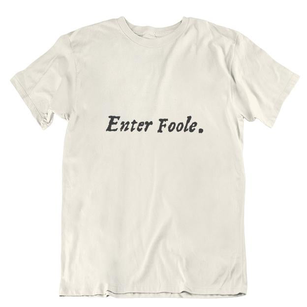 Enter Foole First Folio Unisex T-shirt - Parchment