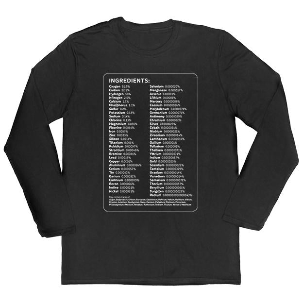 Human Ingredients Unisex Long-Sleeved T-shirt - Black