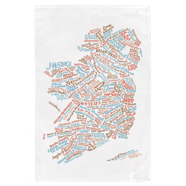 Literary Ireland Tea Towel - 6 pack