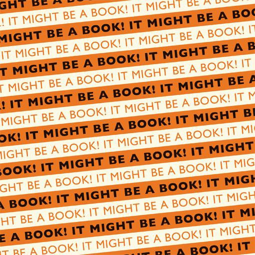 It Might be a Book' Wrapping Paper ORANGE - 10 sheets