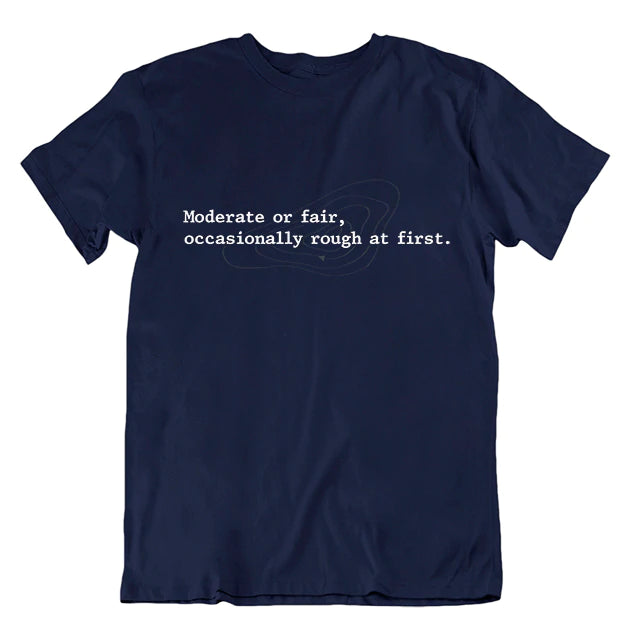 The Shipping Forecast: Moderate or Fair, Occasionally Rough at First Unisex T-shirt Navy