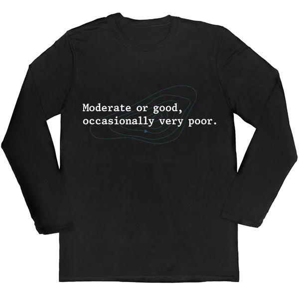 The Shipping Forecast: Moderate or good, occasionally very poor Long-Sleeved Unisex T-shirt - black