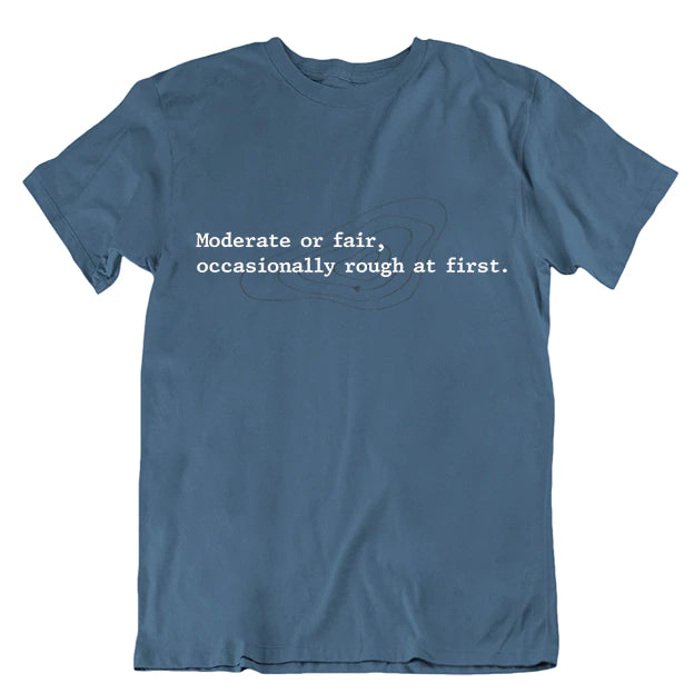The Shipping Forecast: Moderate or Fair, Occasionally Rough at First Unisex T-shirt Indigo