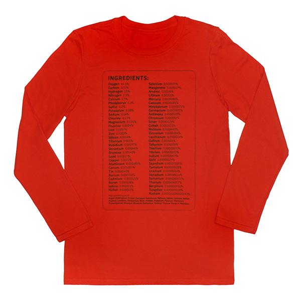 Human Ingredients Unisex Long-Sleeved T-shirt - Red