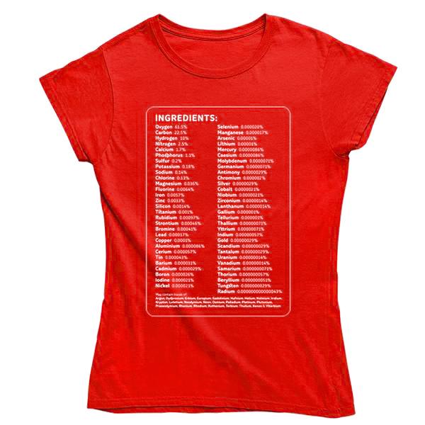 Human Ingredients Women's Fitted T-shirt - Red