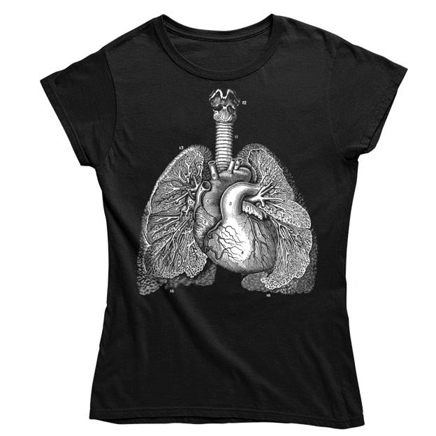 Lungs and Heart Women's Fitted T-shirt