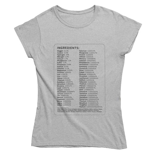 Human Ingredients Women's Fitted T-shirt - Grey