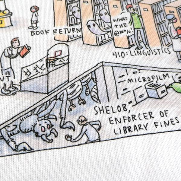 Public Library - Grant Snider Tea Towel - 6 pack