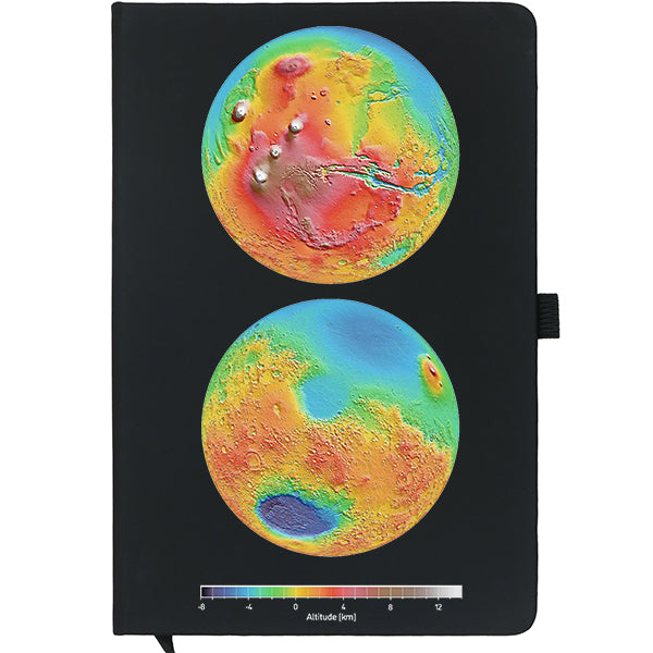 Mars Topographic Map Notebook