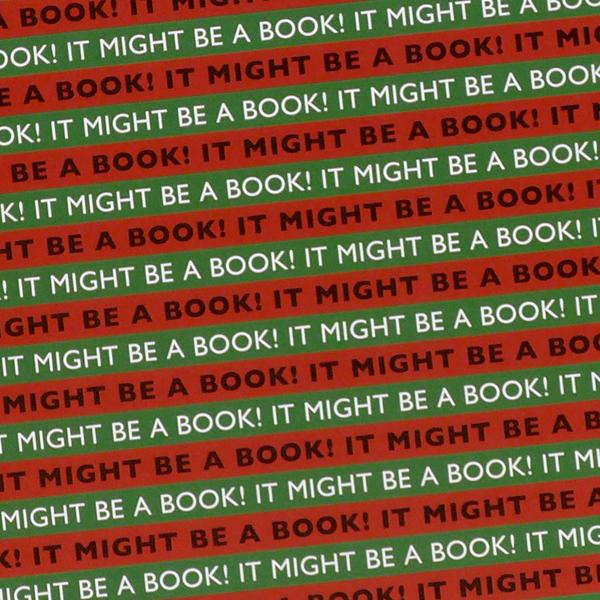 It Might be a Book' Wrapping Paper RED/GREEN - 10 sheets