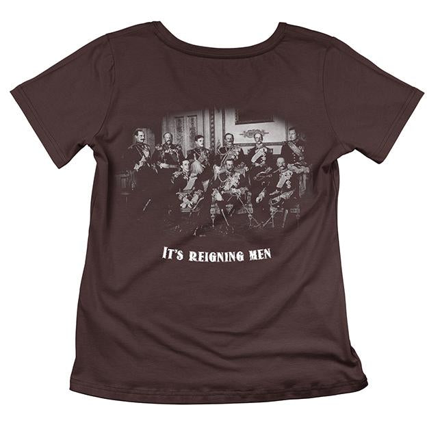 Reigning Men Women's Fitted T-shirt - Brown