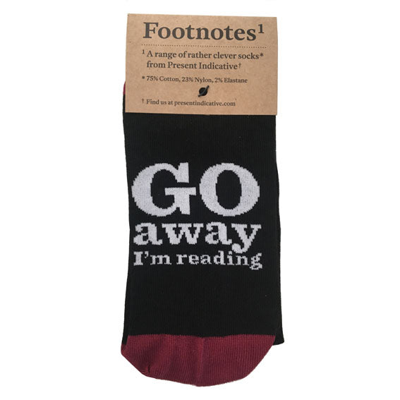 Go Away I'm Reading Socks