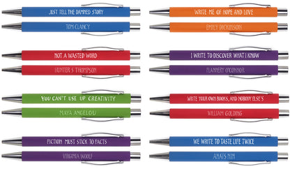 40 x Writerly Quote Pens with counter display pen pot
