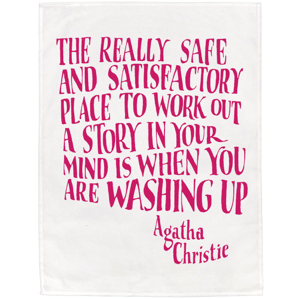 Agatha Christie Tea Towel - 6 pack