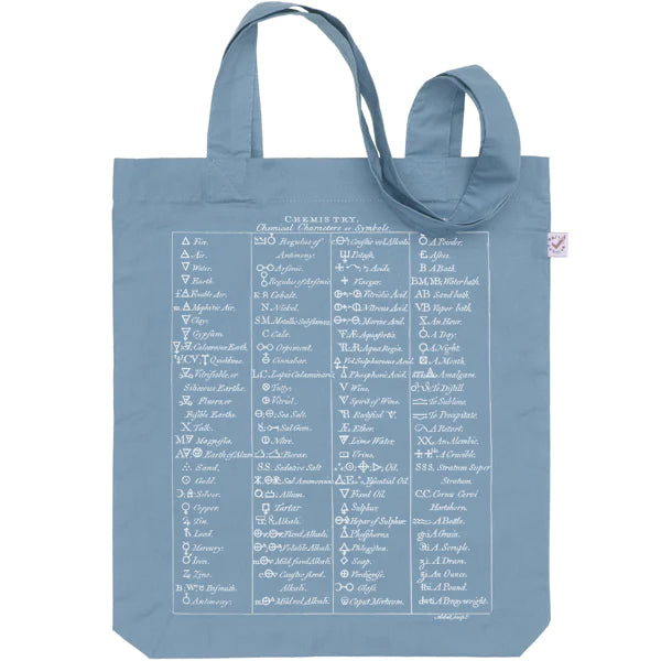 Chemical Symbols Tote Bag Pink or Pale Blue
