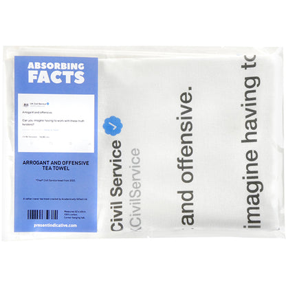 Arrogant and Offensive Tea Towel - 6 pack