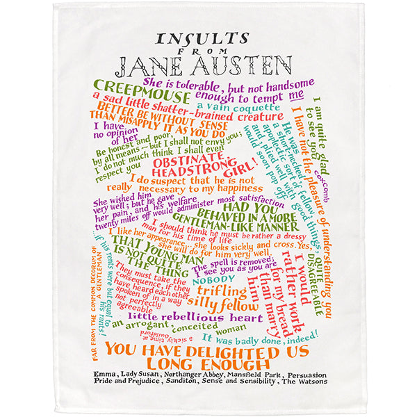 Insults from Jane Austen Tea Towel - 6 pack