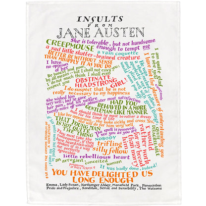 Insults from Jane Austen Tea Towel - 6 pack