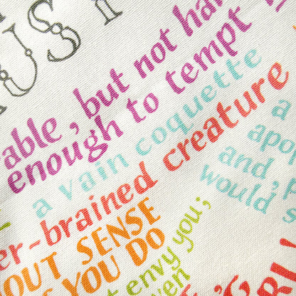 Insults from Jane Austen Tea Towel - 6 pack