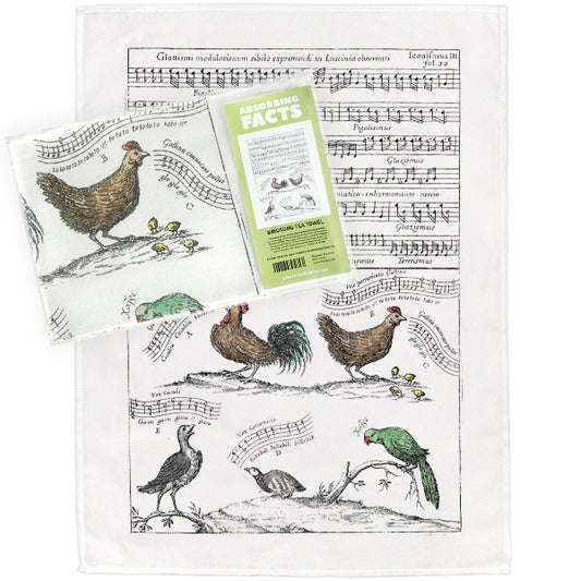 Birdsong Tea Towel - 6 pack