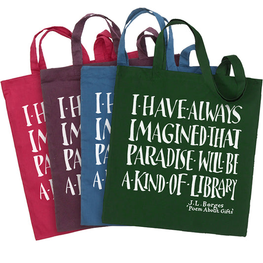 Borges Library Bag - pack of 4 - NEW COLOURS!
