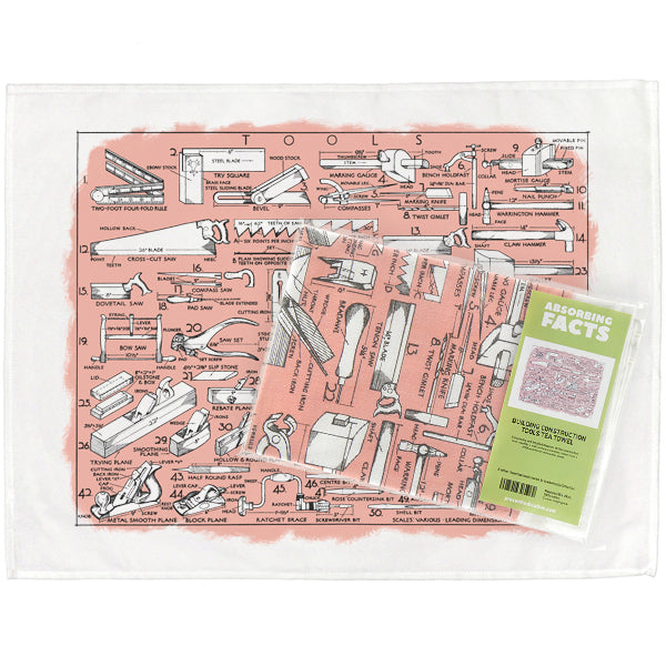 Building Construction Tools Tea Towel - 6 pack