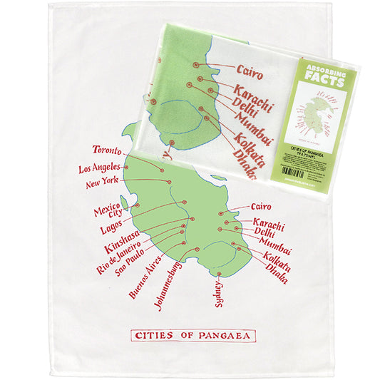 Cities of Pangea Tea Towel - 6 pack