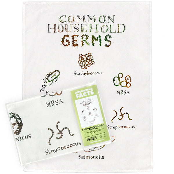 Common Household Germs Tea Towel - 6 pack