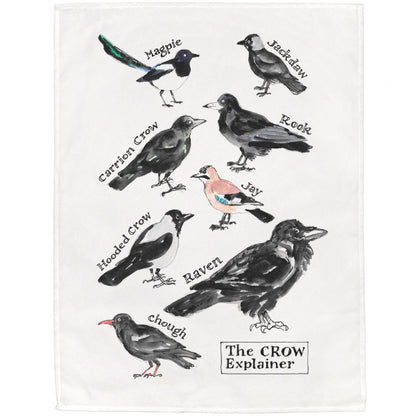 Crow Explainer Tea Towel - 6 pack