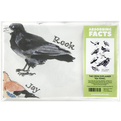 Crow Explainer Tea Towel - 6 pack