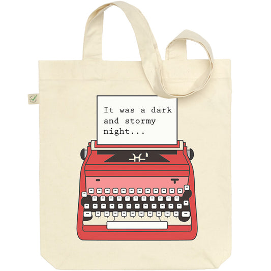 Dark and Stormy Night Typewriter Tote