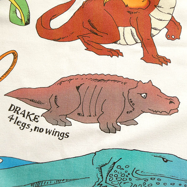 The Medieval Dragon Explainer Tea Towel - 6 pack