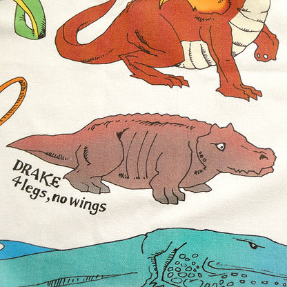 The Medieval Dragon Explainer Tea Towel - 6 pack