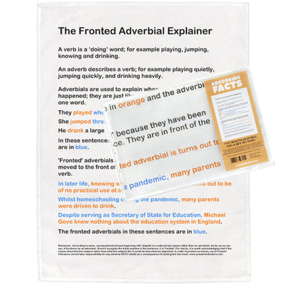 The Fronted Adverbial Explainer Tea Towel - 6 pack